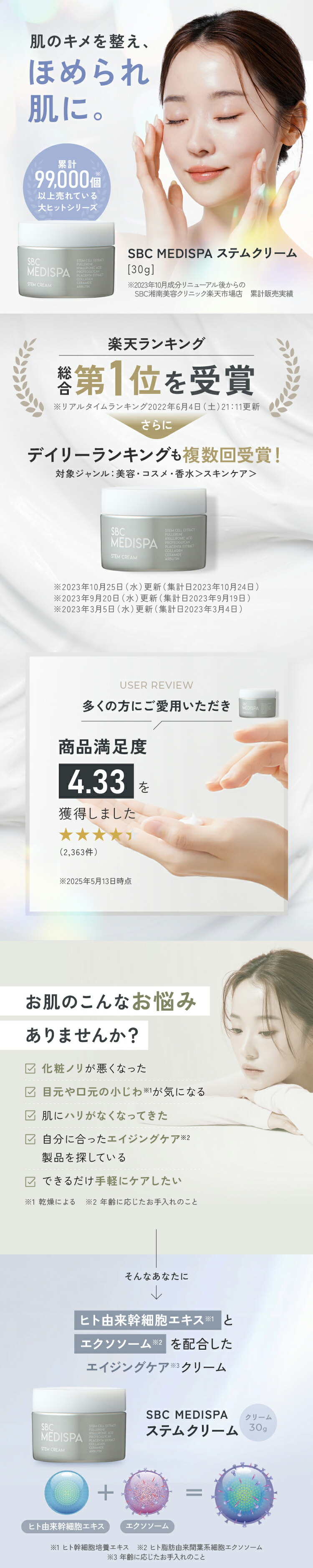 楽天市場】ステムクリーム（30g） 湘南美容クリニック SBC MEDISPA