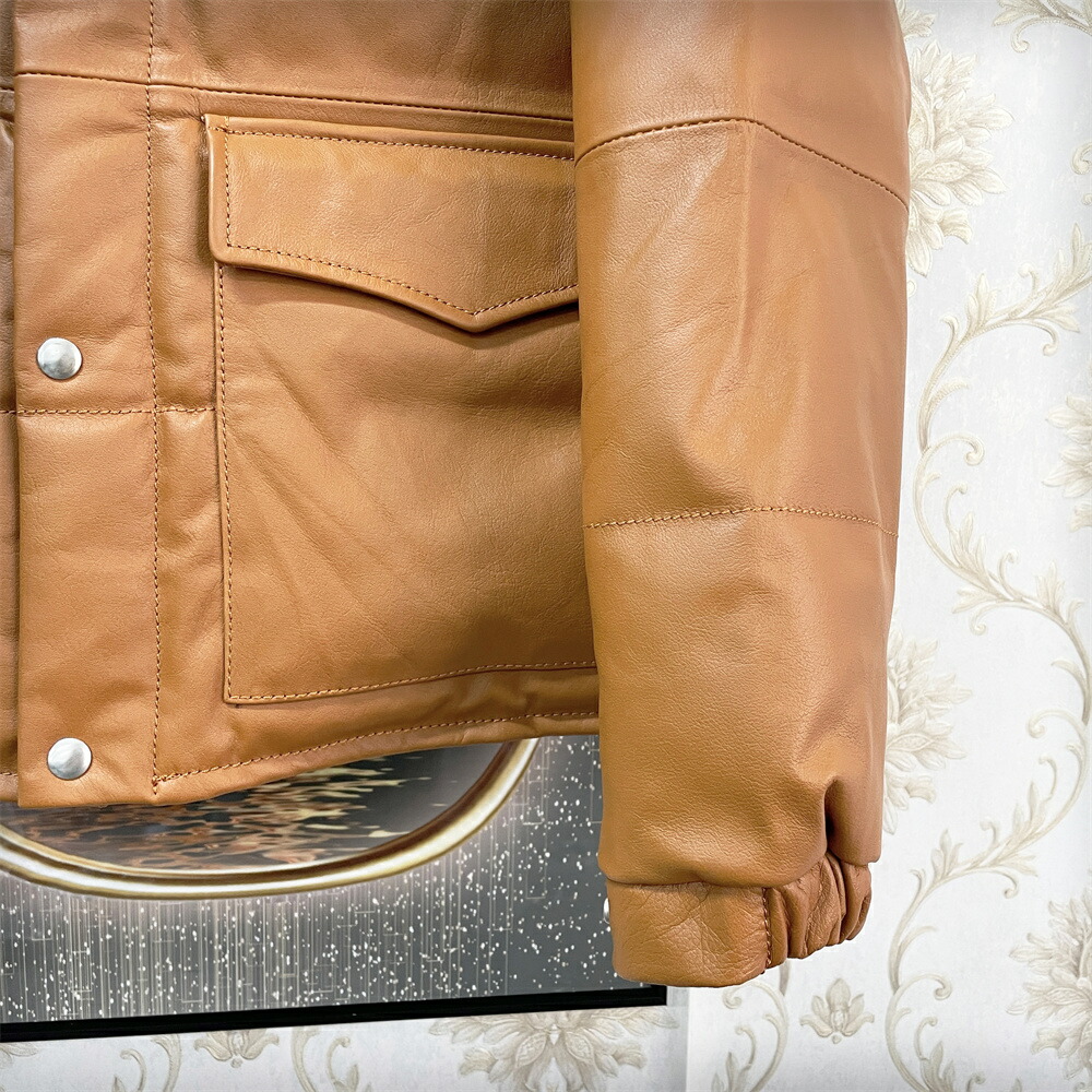 楽天市場】レザー ダウンジャケット EU製 Uaboni Paris ユアボニ パリ