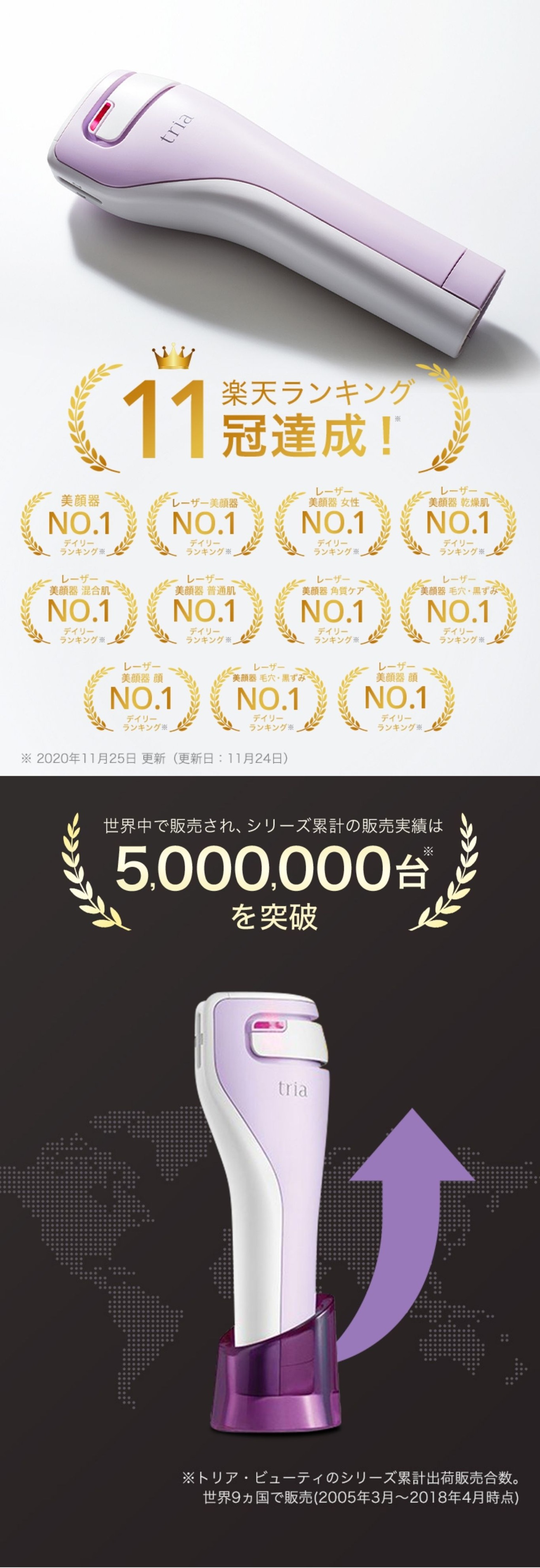 楽天市場】美顔器 レーザー美顔器トリア スムーズビューティ 60日間