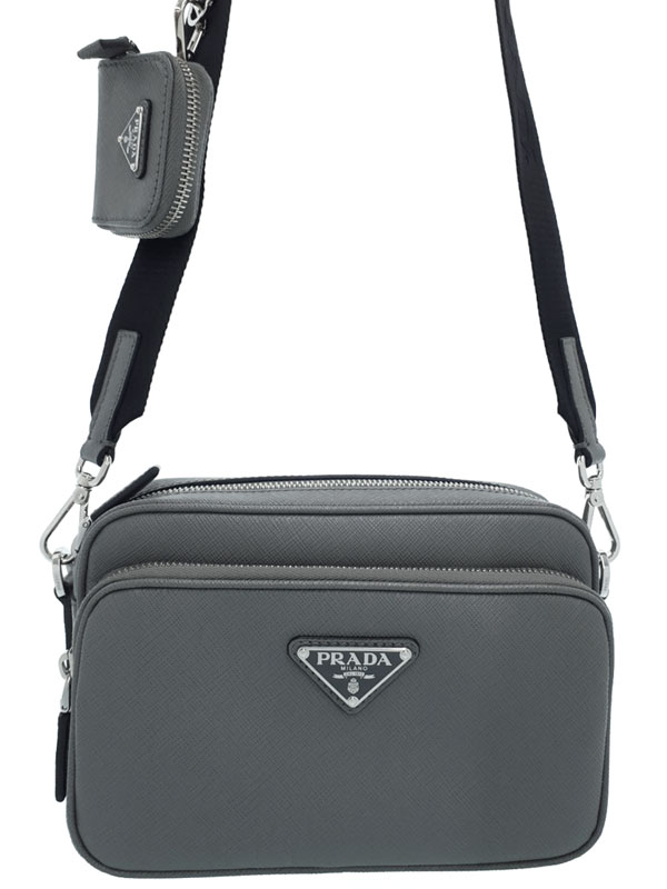 PRADA】プラダ『サフィアーノレザー ショルダーバッグ』メンズ