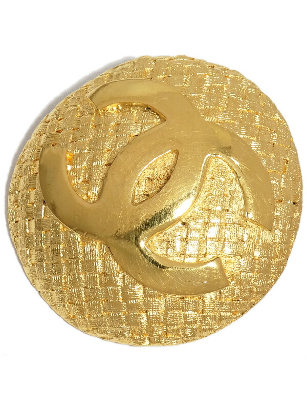 CHANEL】シャネル『ココマーク メッシュボタン ブローチ』1週間保証