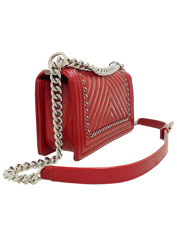 CHANEL】シャネル『ボーイシャネル Vステッチ チェーンショルダー