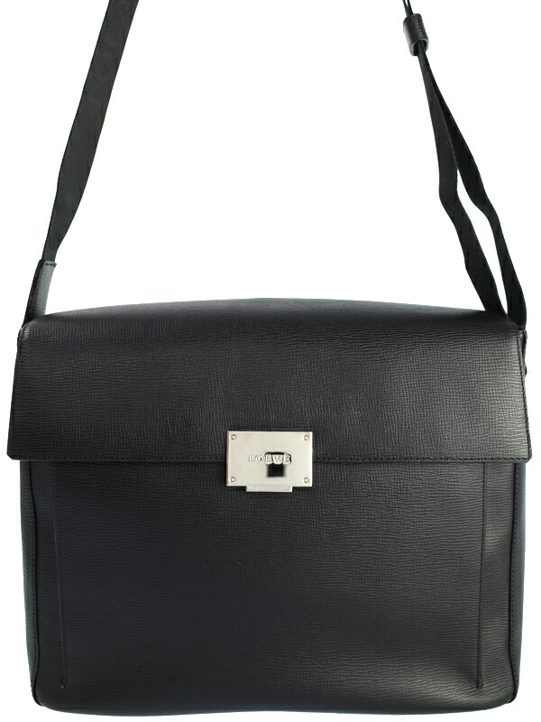 LOEWE】ロエベ『レザー ショルダーバッグ』メンズ 1週間保証【中古
