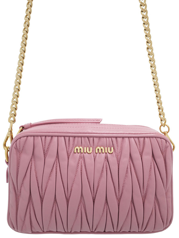 MIU MIU】ミュウミュウ『マテラッセ チェーンショルダーバッグ』5BH118