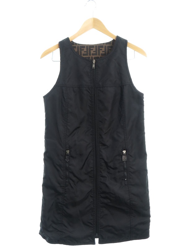 FENDI】フェンディ『FFロゴ ズッカ柄 リバーシブル ノースリーブ