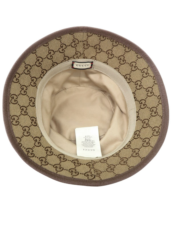 GUCCI】【GGキャンバス フェドラ バケットハット】【イタリア製