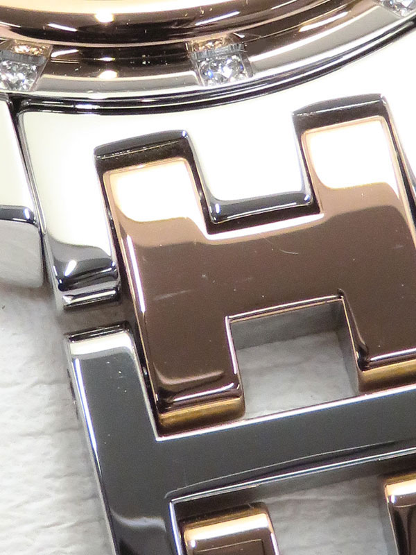 HERMES】エルメス『クリッパー ナクレ 12Pダイヤ』CL4.222 レディース