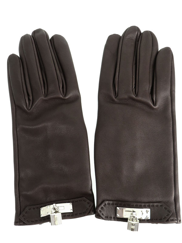 HERMES】エルメス『カデナ付き レザーグローブ size6 1/2』レディース