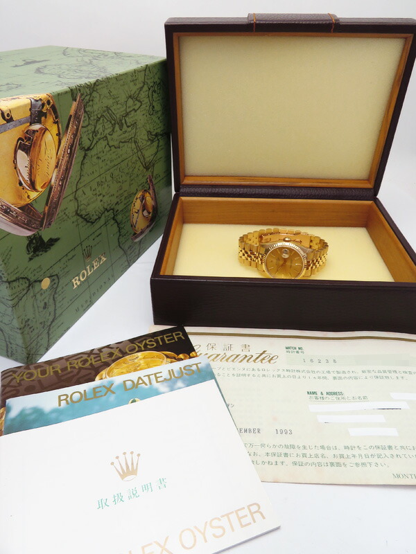 ROLEX】ロレックス『デイトジャスト』16238 X番'91年頃製 メンズ 自動