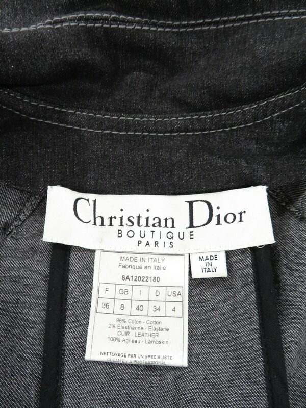 christian Dior】クリスチャンディオール『ガリアーノ期 レザー切替