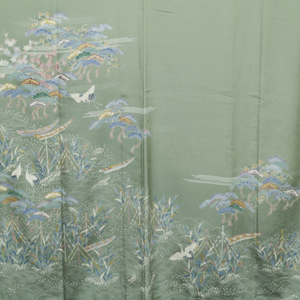 楽天市場】着物セット 色留袖・西陣 聚楽 袋帯 2点 セット 四つ目車紋