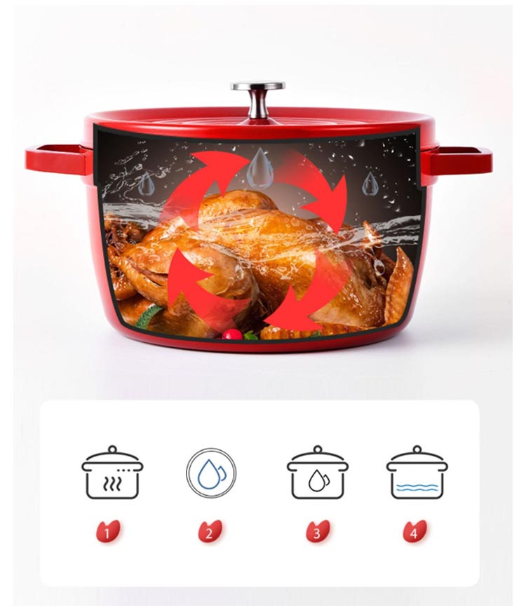 楽天市場】ホーロー鍋 鉄鋳物 ホーロー 両手鍋 24cm 深型 蓋付き IH