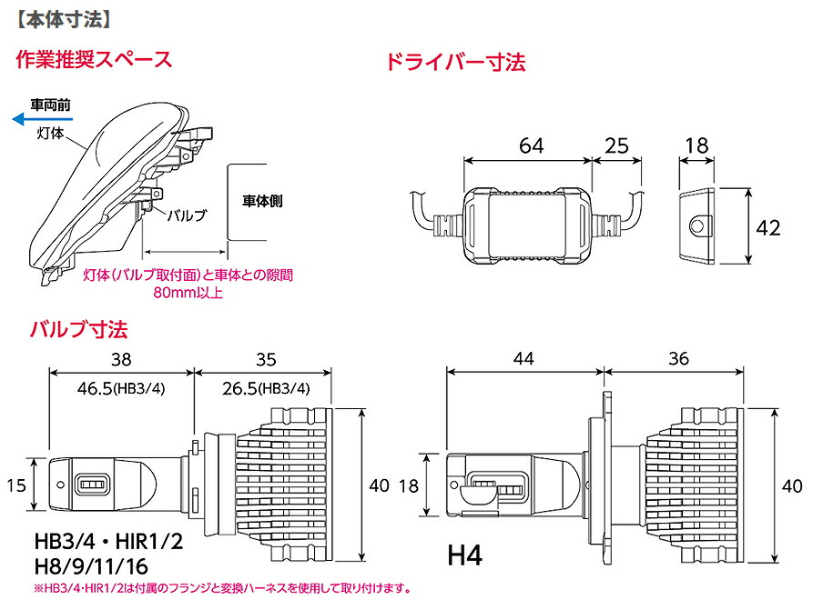 ヴァレンティ ジュエル LED ヘッド＆フォグバルブ ZXシリーズ H8/9/11
