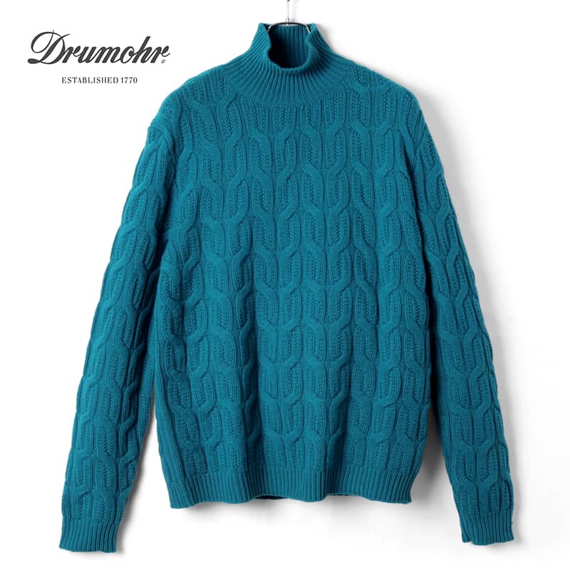 楽天市場】Drumohr / ドルモア｜ケーブル編みカシミヤミドルゲージ