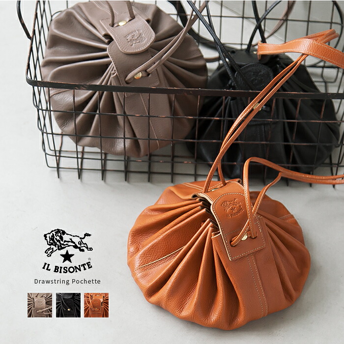 ◇【国内正規販売店】[410055]IL BISONTE(イルビゾンテ)巾着型