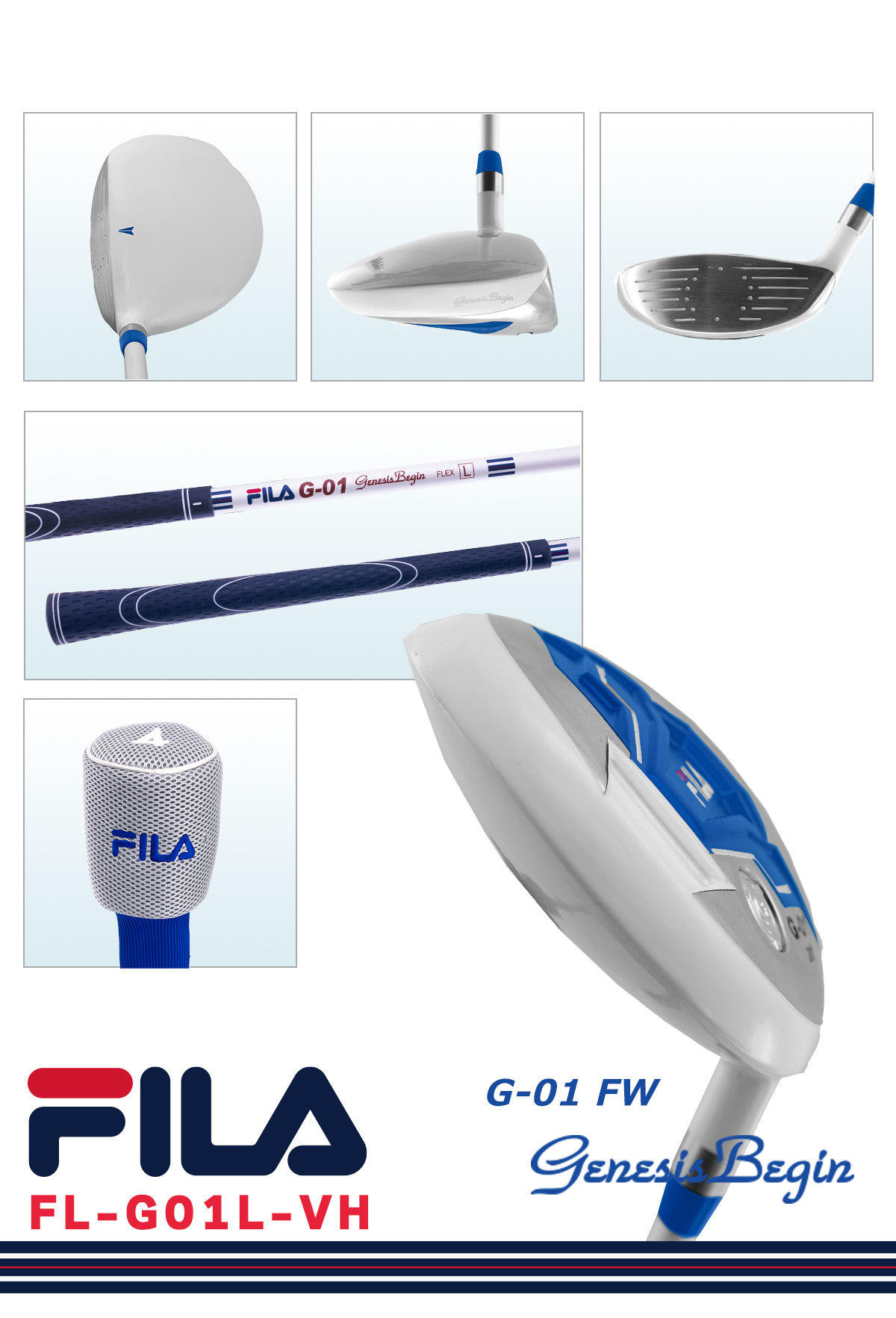 FILA GOLF レディース ゴルフ クラブ セットホワイトブルー 右用 FL