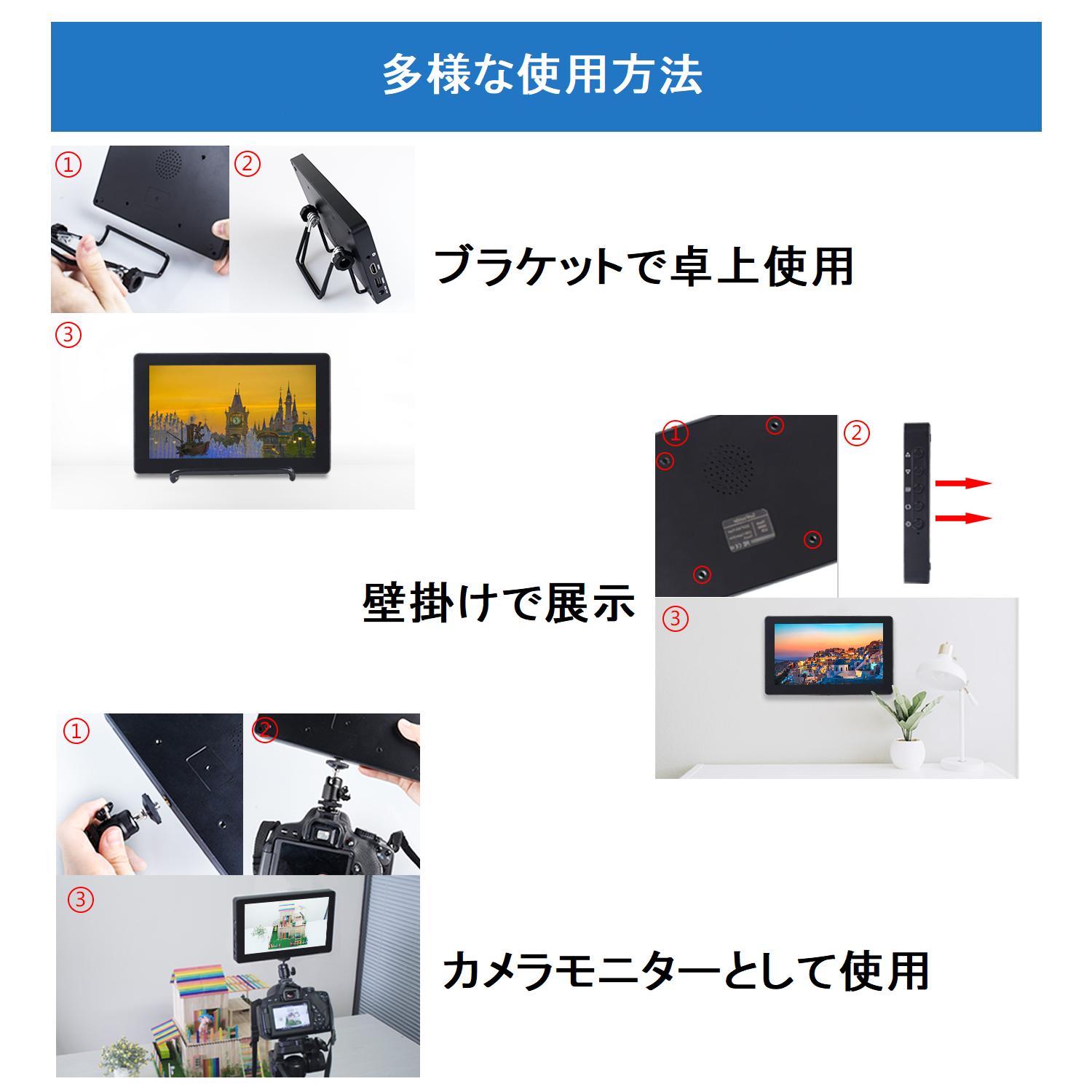 楽天市場】【楽天1位】 タッチスクリーンモニター 7インチ IPS LCD