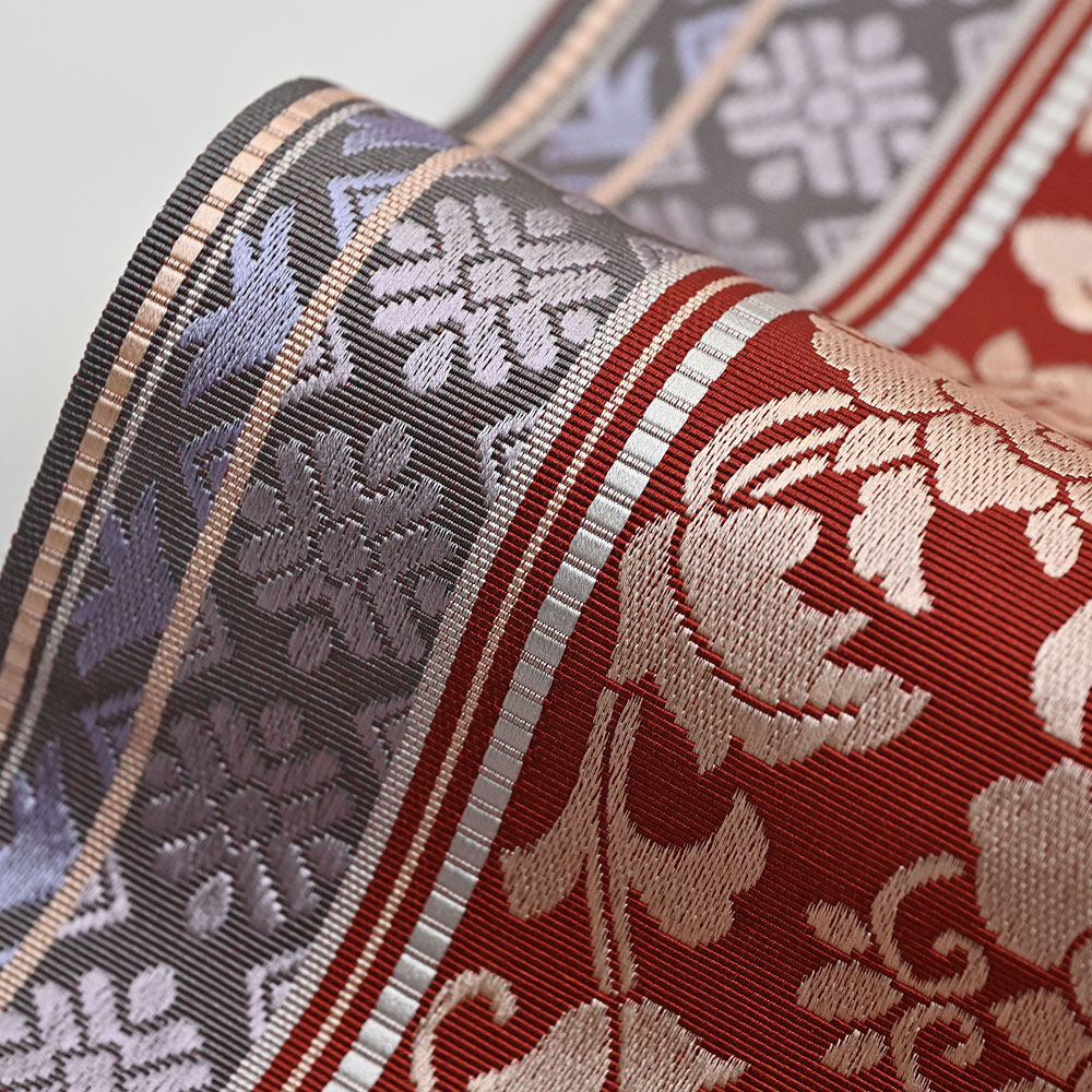 博多織 博多帯 半幅帯 博多小袋帯 長尺 森博多織 謹製 正絹