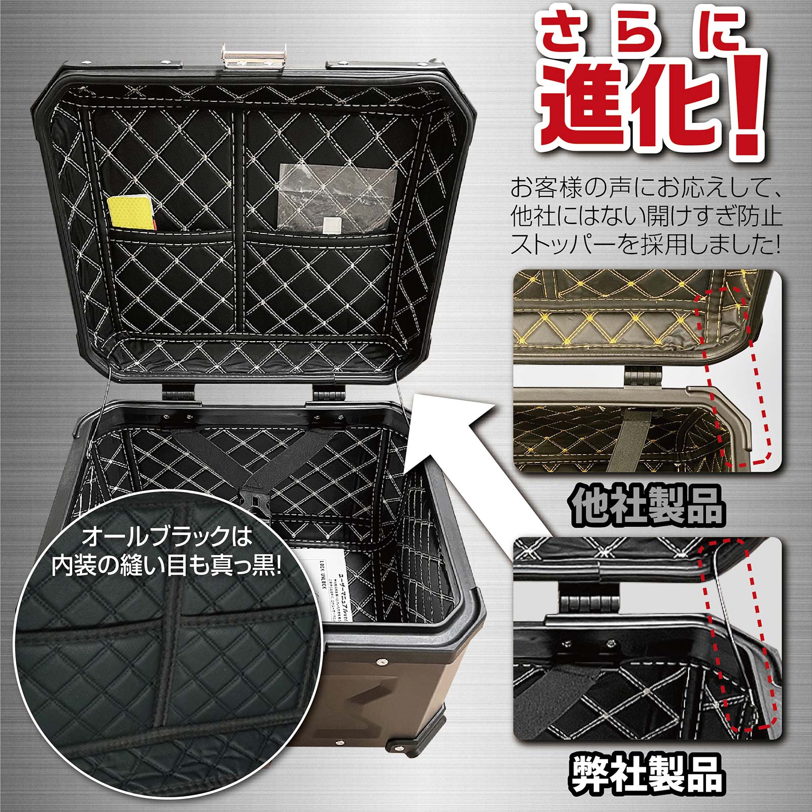 楽天市場】【P3倍&300円OFFcp！】バイクリアボックス 55L トップケース