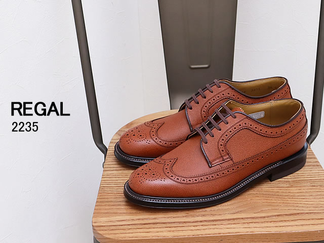 REGAL リーガル ウィングチップ 2235 BROWN ブラウン ビジネスシューズ