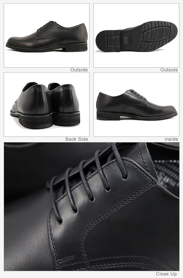 REGAL リーガル プレーントゥ 34CL BLACK ブラック GORE-TEX