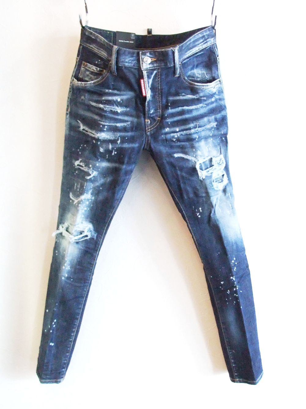 Dsquared2 - DARK RIPPED BLEACH WASH Wash SUPER TWINKY JEANS