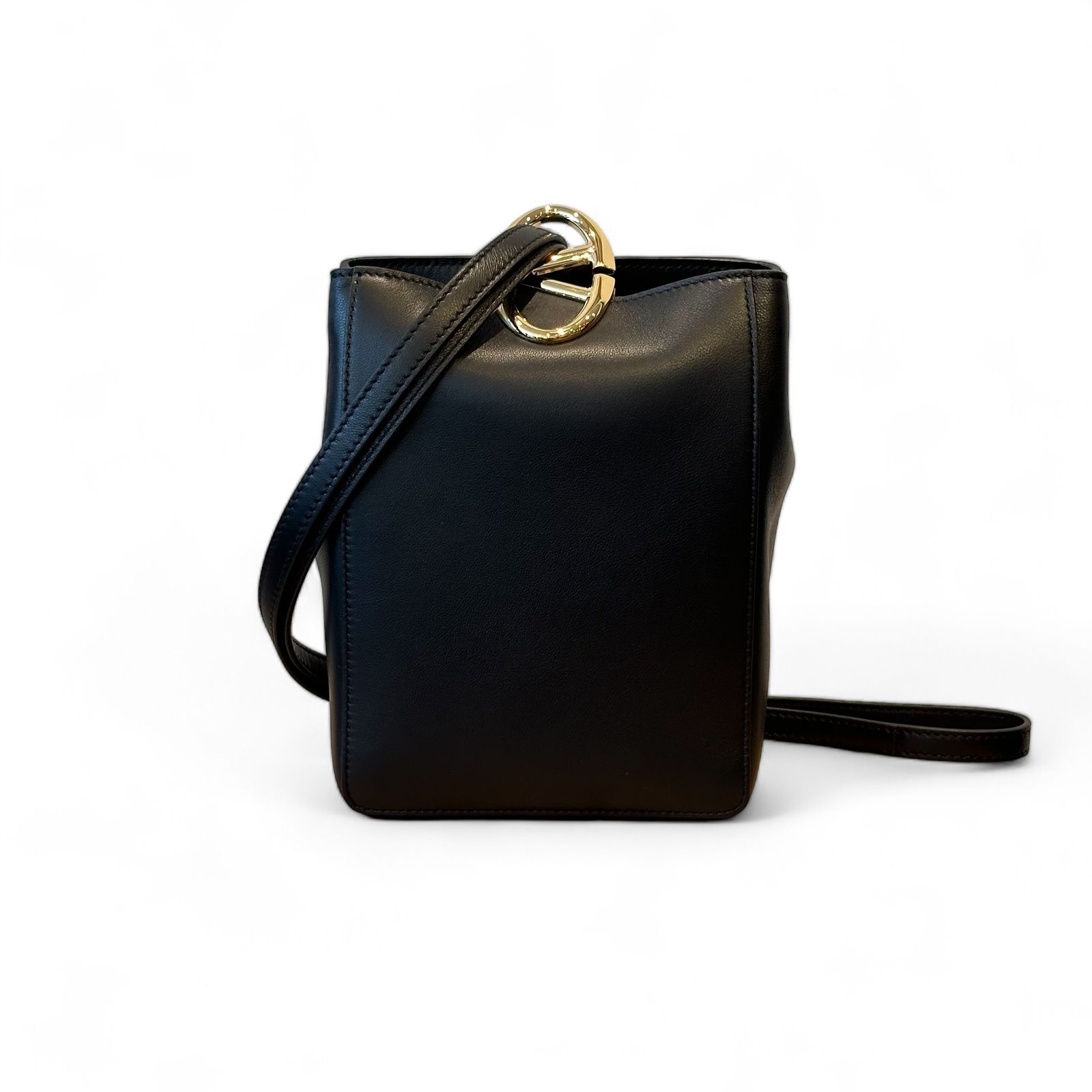 VALENTINO - Vロゴシグネチャー バックル ショルダーバッグ / レザー製