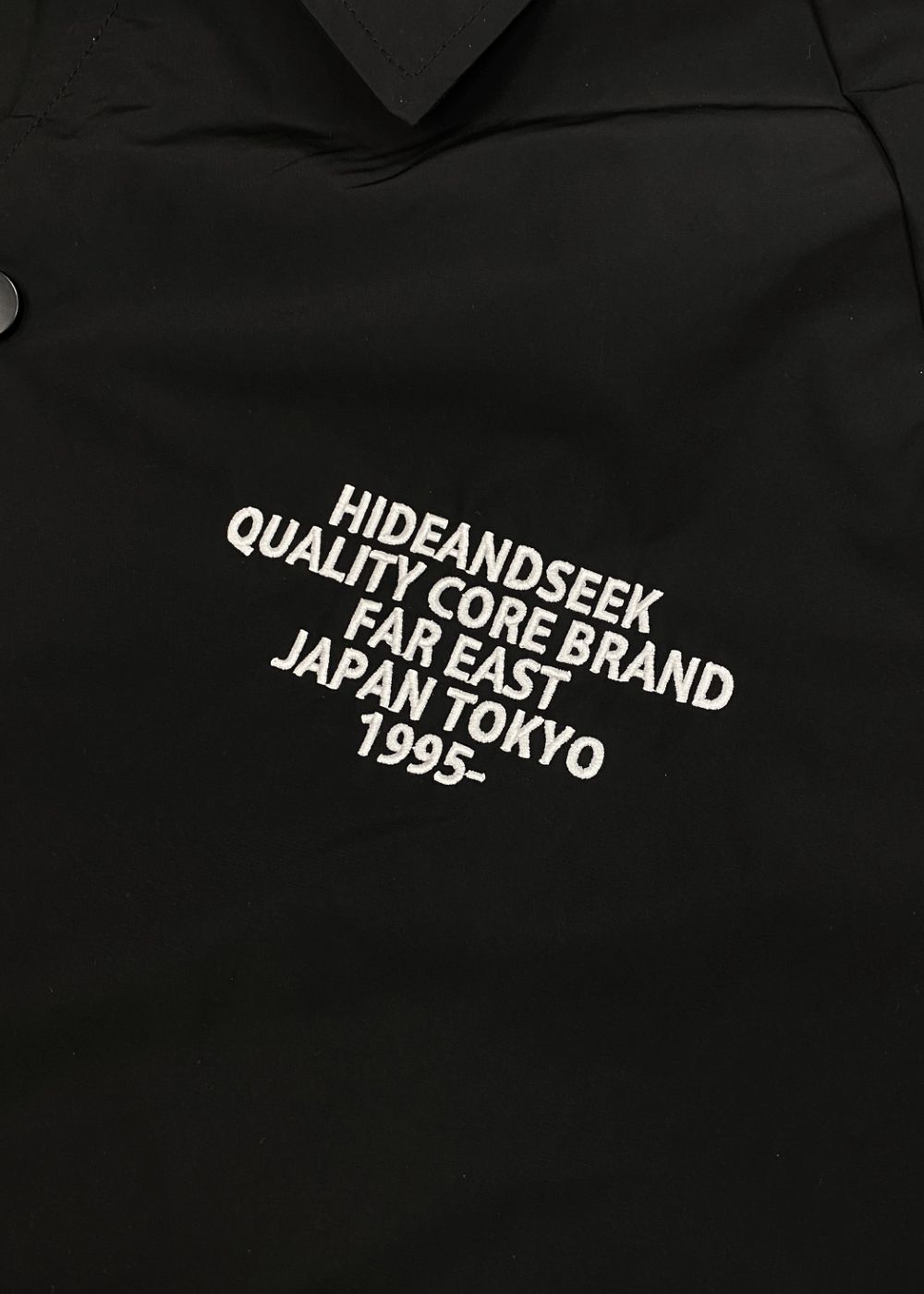 HIDE AND SEEK - Coaches Jacket (BLACK) / ナイロン コーチ
