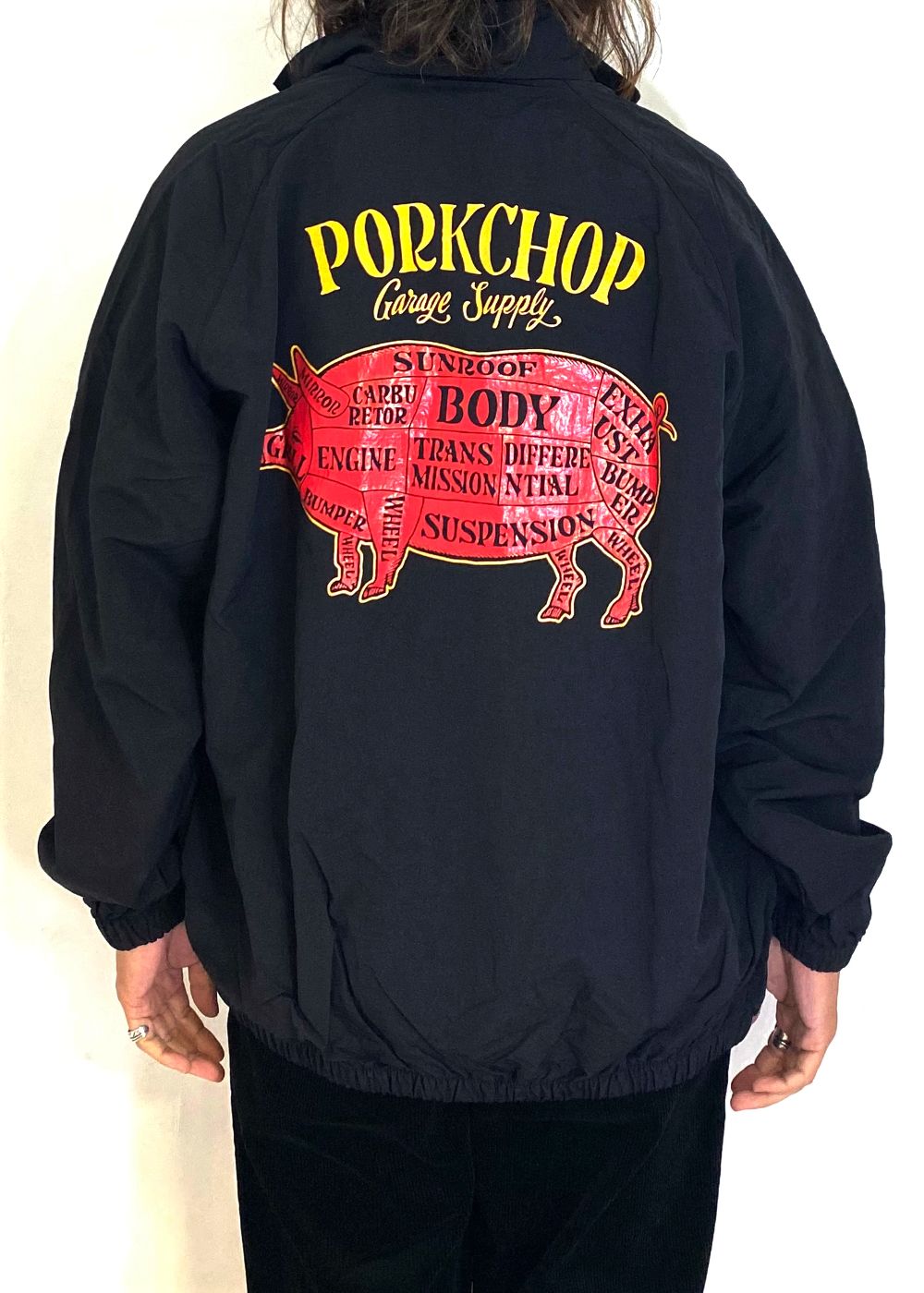 PORKCHOP GARAGE SUPPLY - PORK BACK NYLON JKT (BLACK) / ポーク