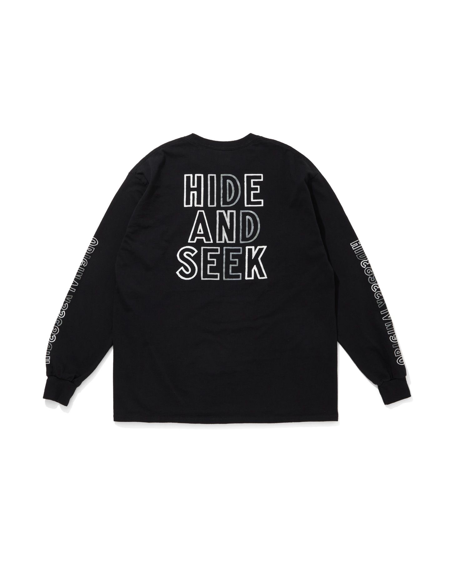HIDE AND SEEK - Original H&S L/S Tee (BROWN) / 西浦徹 コラボ ロンT
