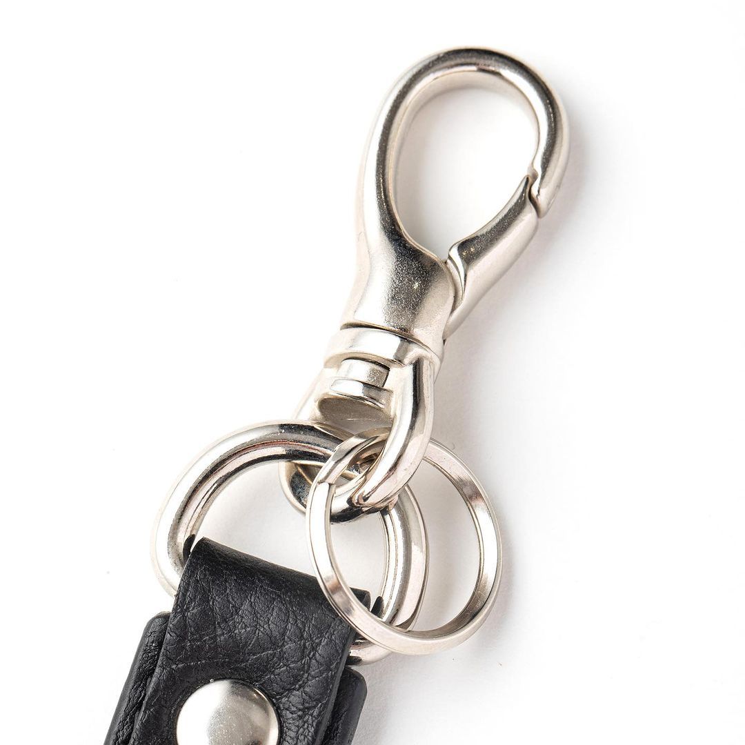 SEA Leather key Ring キーリング　黒 HEART LEATHER KEY RING
