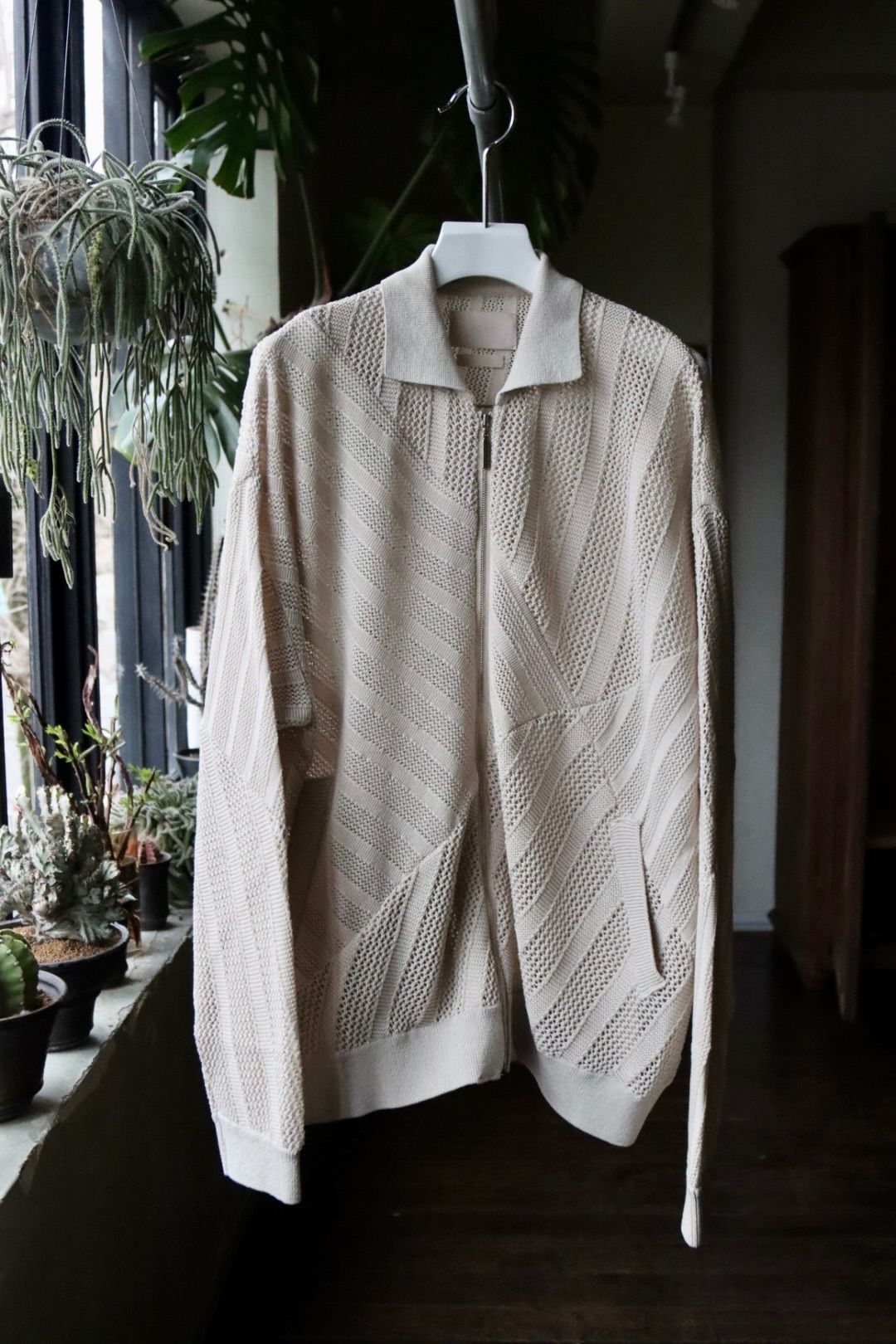 YOKE - ヨーク24SS COTTON MESH STRIPE ZIP-UP CARDIGAN(YK24SS0674S