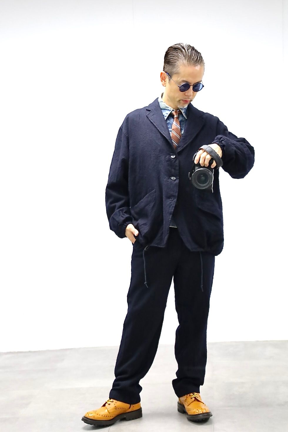 COMME des GARCONS HOMME ウールサージ製品縮絨3Bジャケット