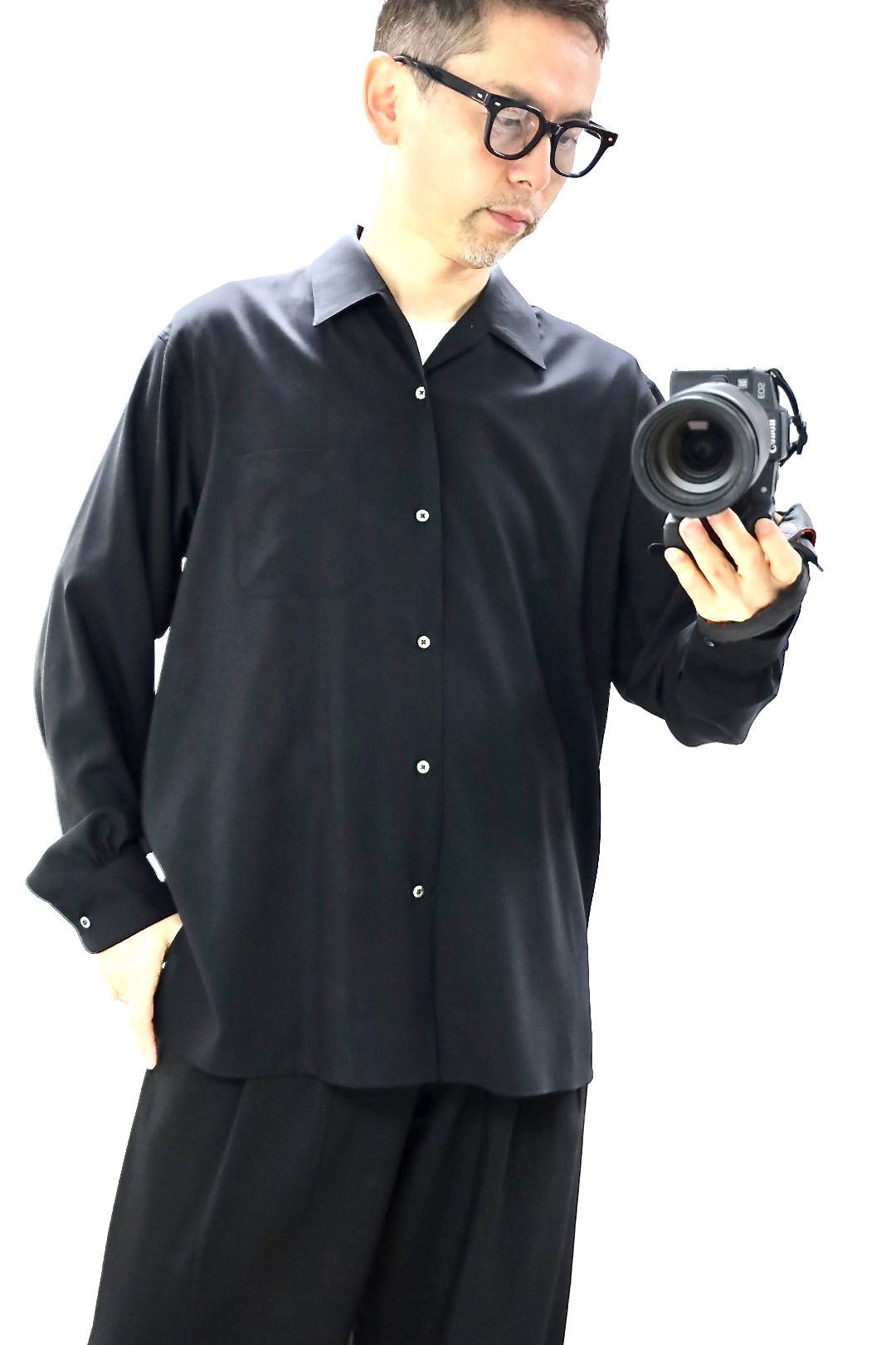 MARKAWARE - MARKAWARE 26SS ITALIAN OPEN COLLAR SHIRT(A26A06SH02C