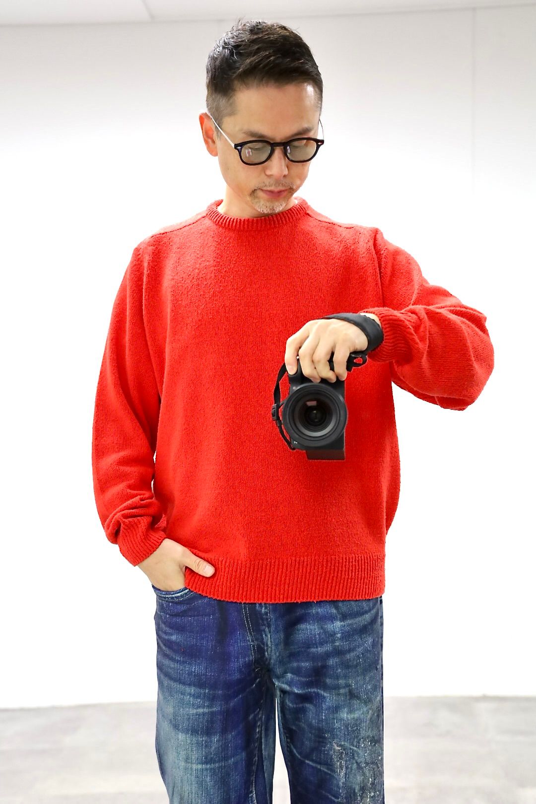 A.PRESSE - アプレッセ 2026 STYLE1 Washed Silk Nep Crew Neck