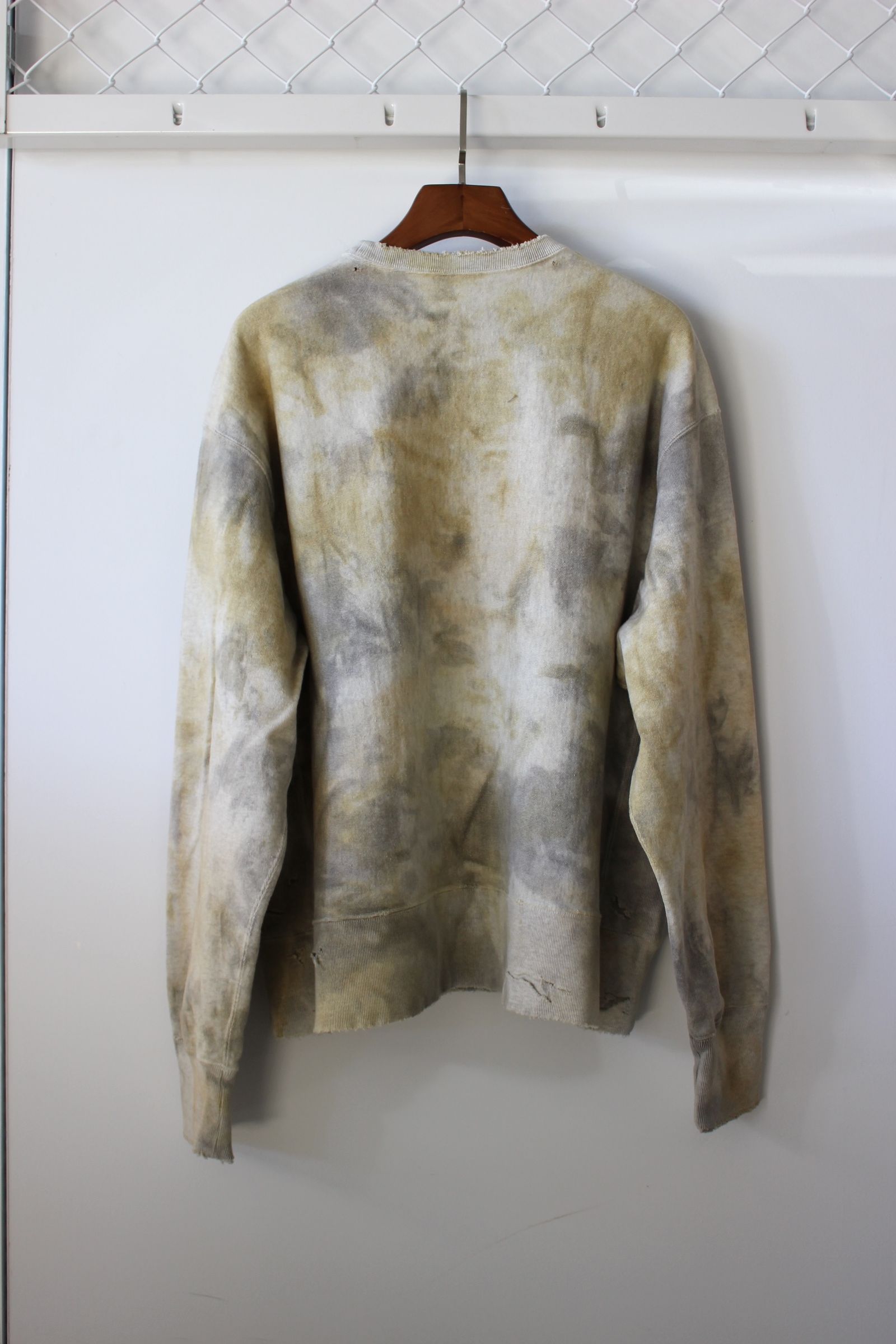 ANCELLM - MARBLING SWEAT SHIRT/BEIGE-BLACK | NapsNote