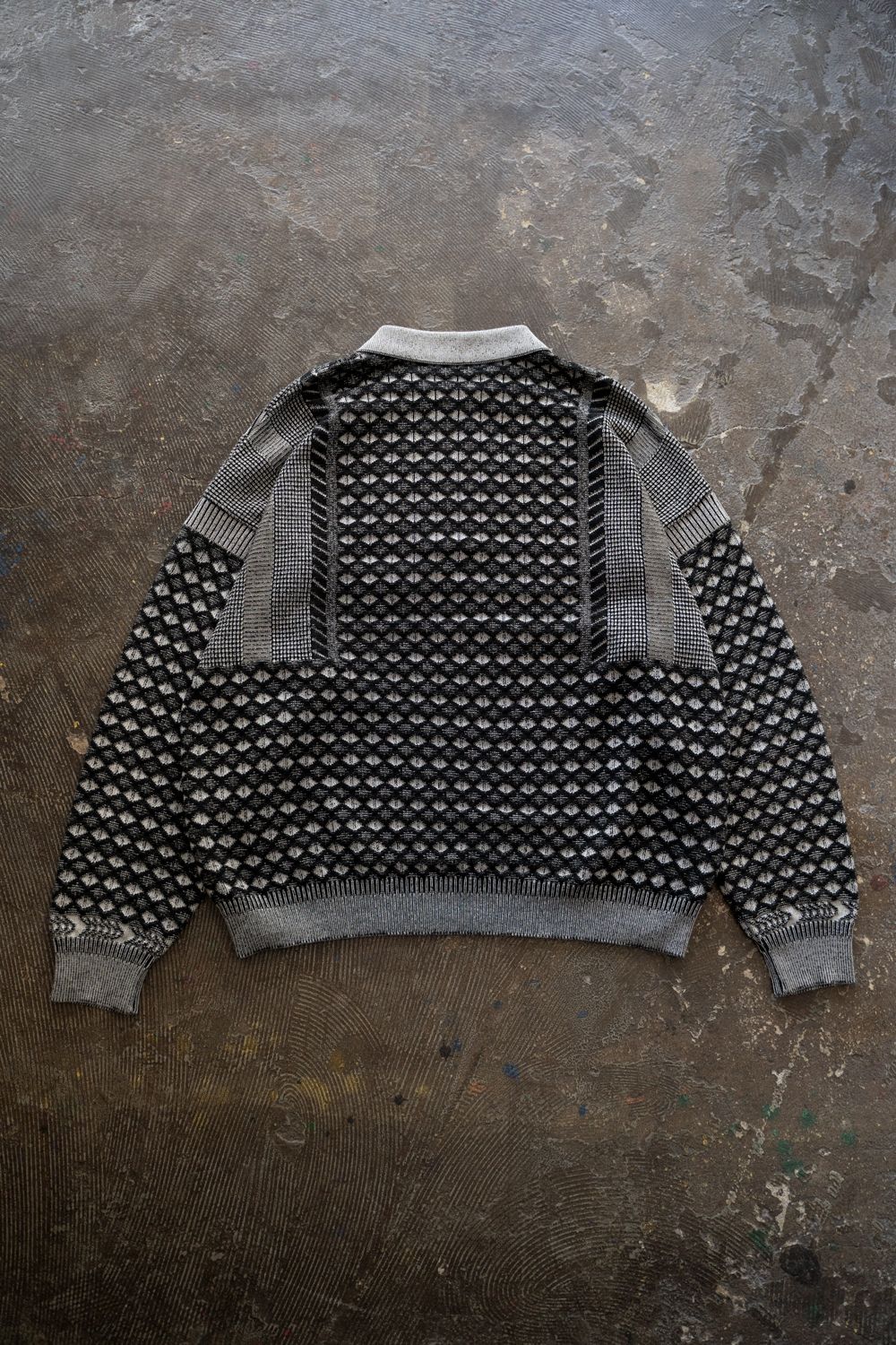 YASHIKI - 【ラスト1点】【25AW】Rikka Knit Polo(MIX GRAY) | Salty