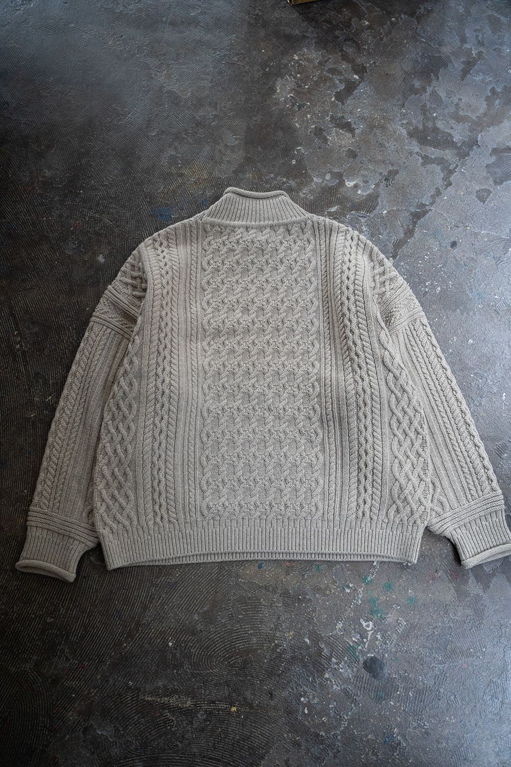 YASHIKI - 【ラスト1点】Banka Curl High Neck Knit(OATMEAL) | Salty