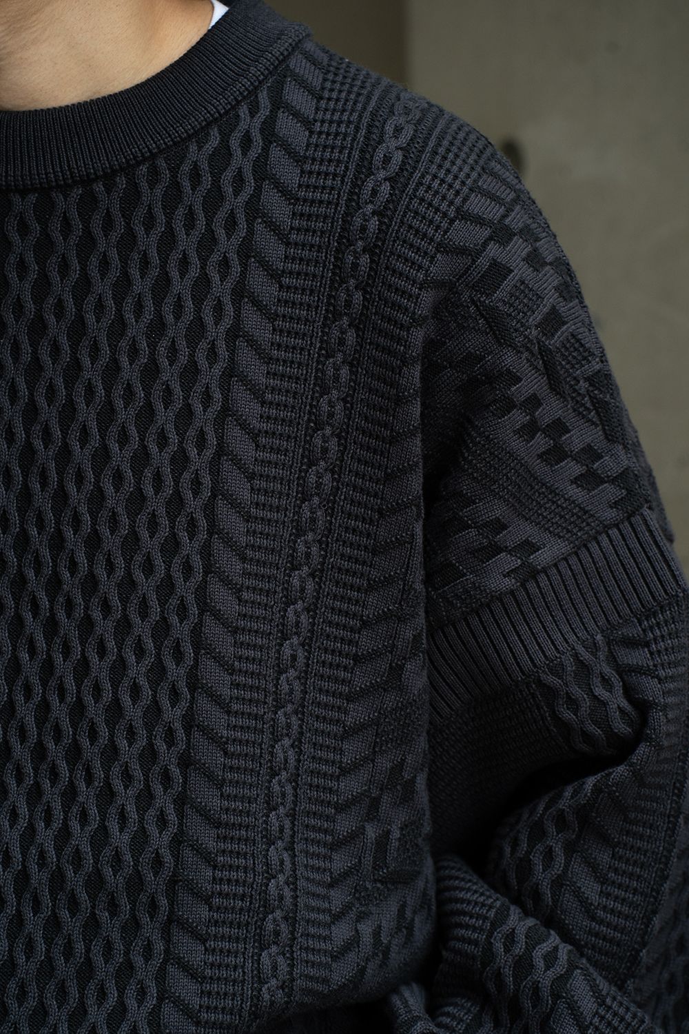 YASHIKI - 【ラスト1点】【25AW】Fubuki Knit(DARK NAVY) | Salty