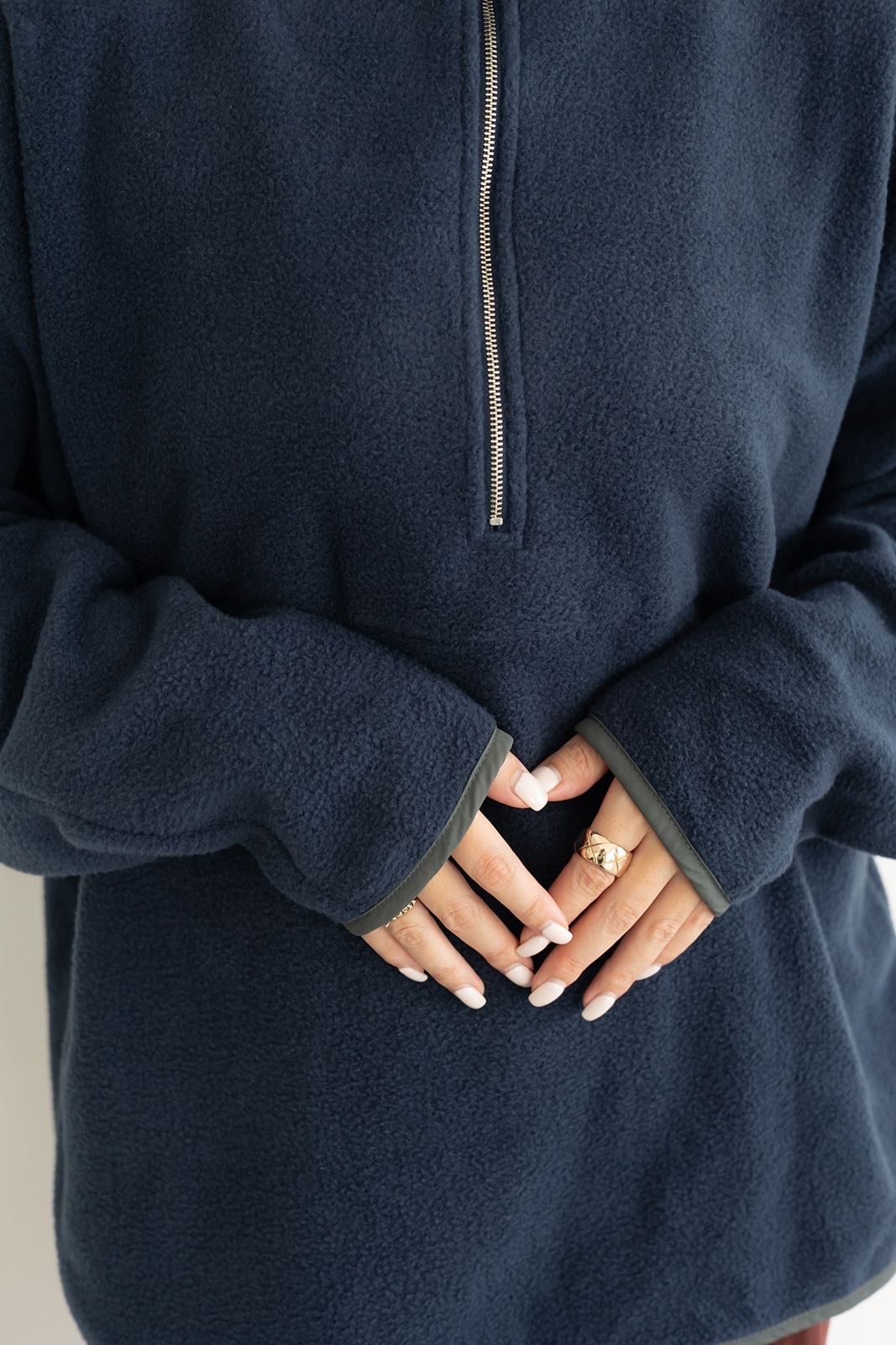 CAVEZA ROSSO - ハーフジップフリースプルオーバー (ネイビー) | Sir