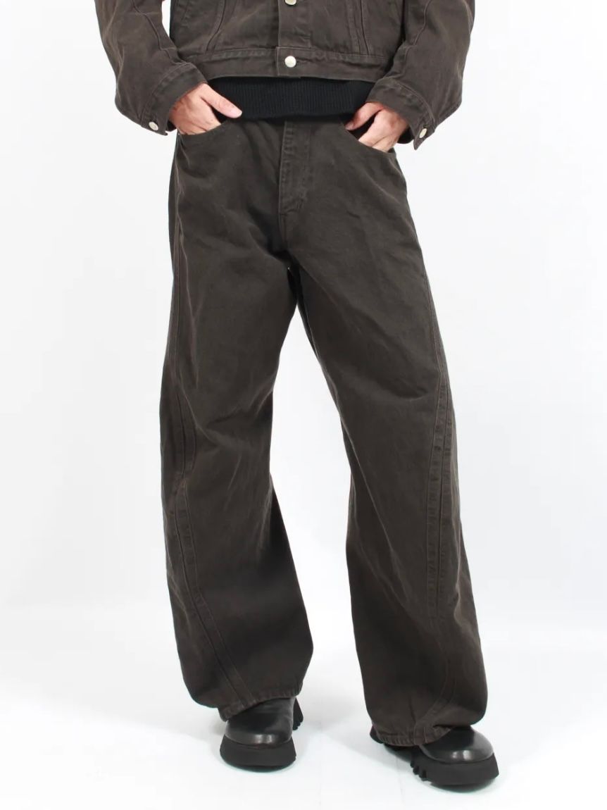 NVRFRGT - 【25AW】 3D ツイステッド ワイド レッグ ジーンズ / 3D