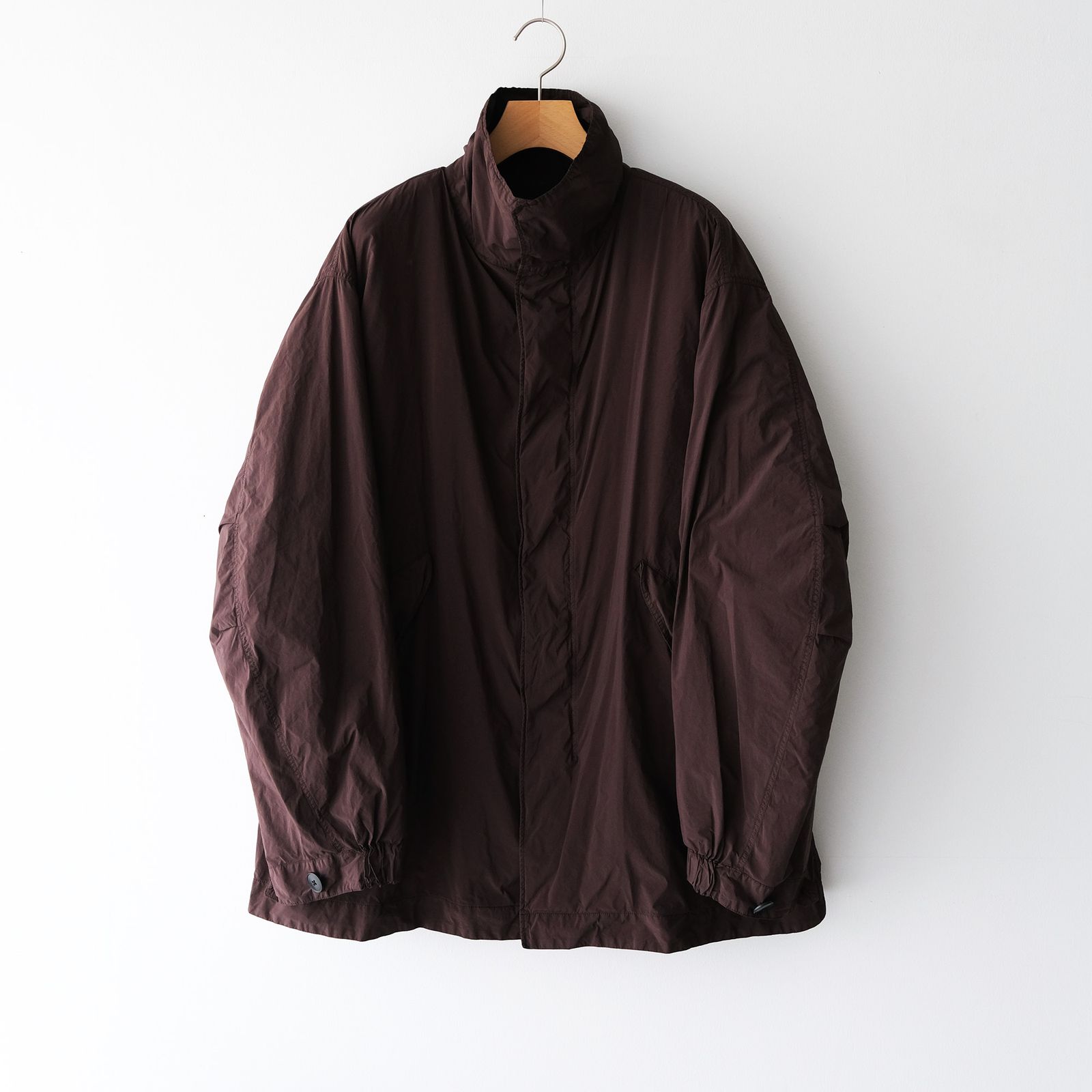 ATON - Air Weather Short Mods Coat -コート-（Brown / ブラウン