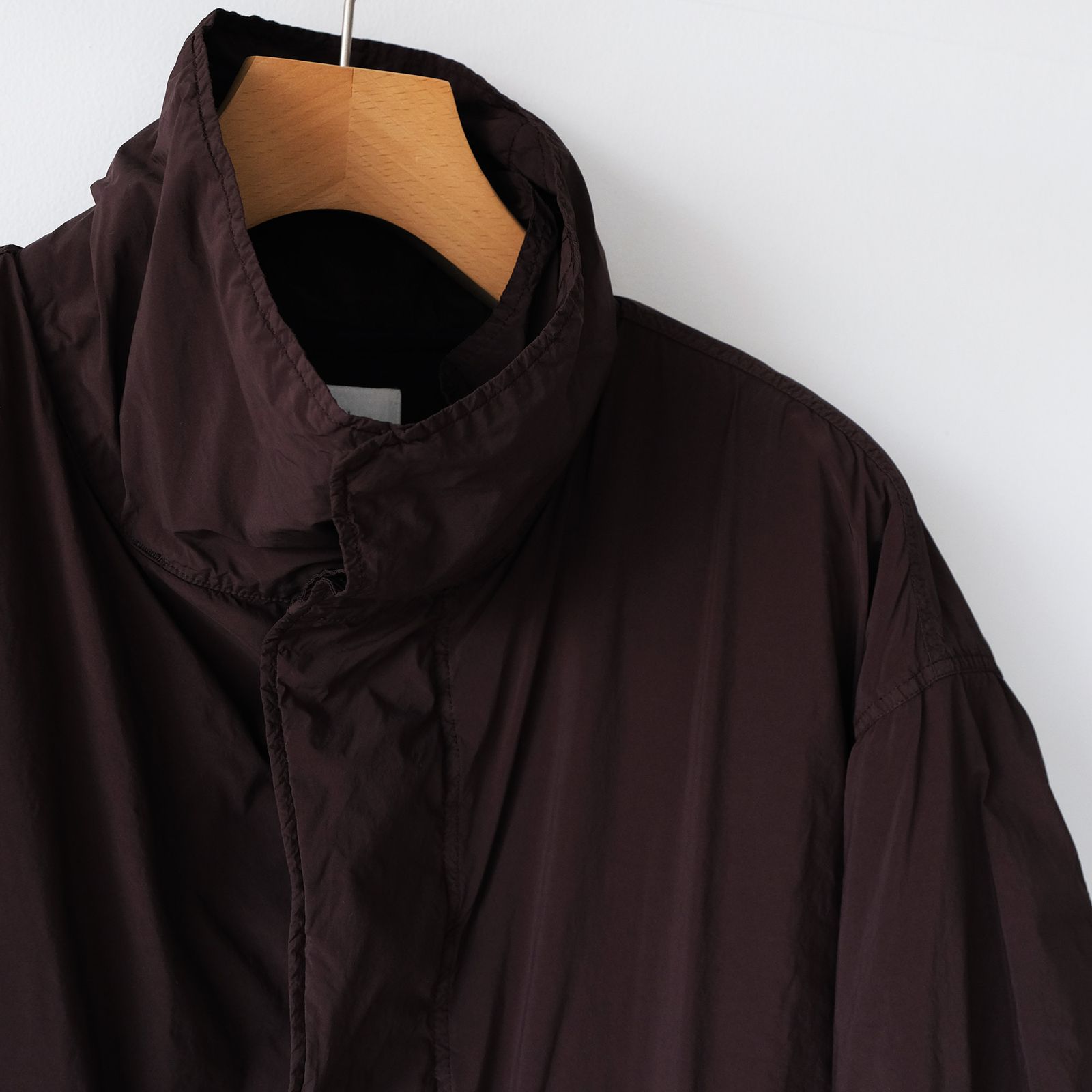 ATON - Air Weather Short Mods Coat -コート-（Brown / ブラウン