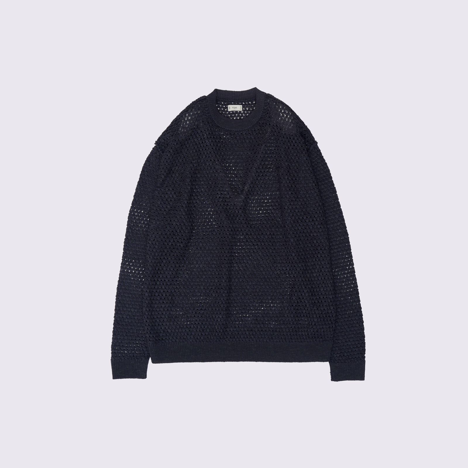 YOKE - 【残り一点】Mesh Knit Shirt Crewneck Sweater | ACRMTSM