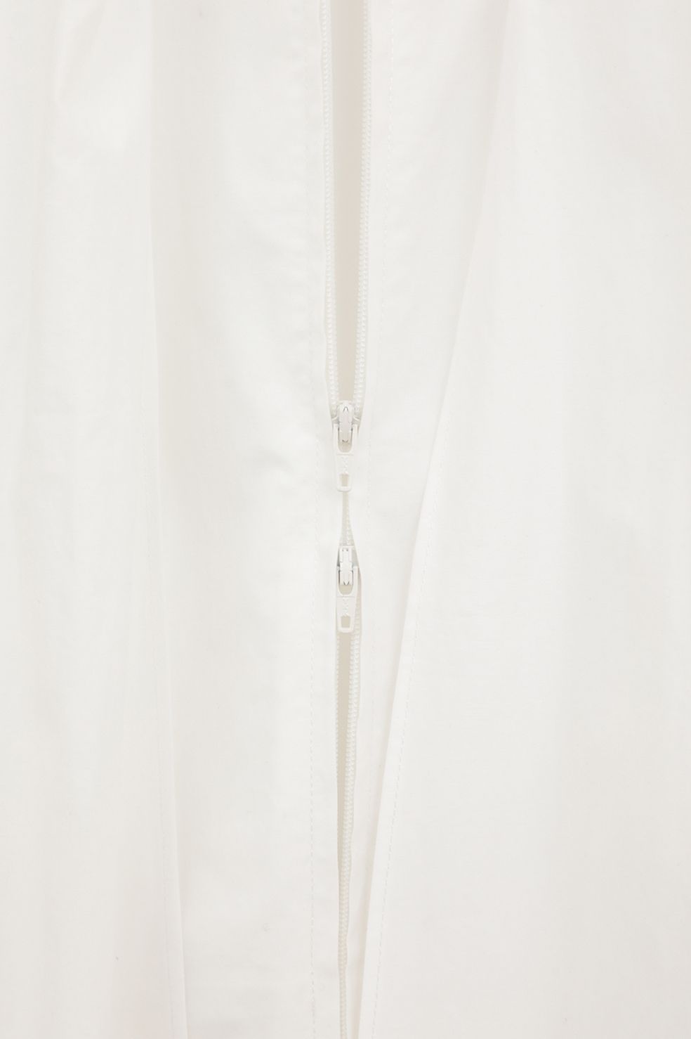 CLANE - リボンジップシャツ - RIBBON ZIP SHIRTS - WHITE | ADDICT