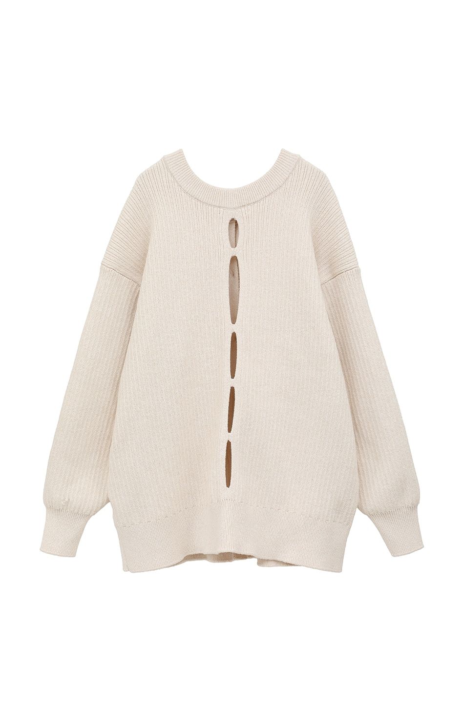 CLANE - ダブルフェイス ニットカーディガン - FACE COLOR MIX HOLE