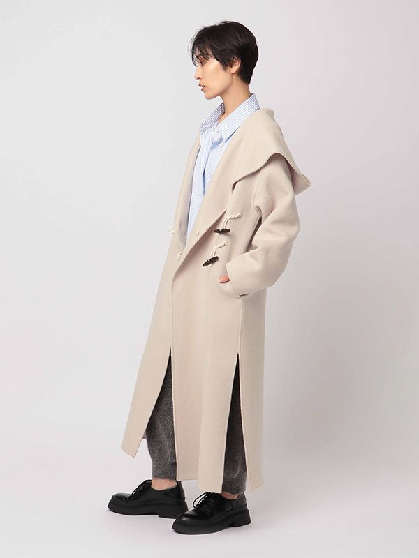 ETRE TOKYO - フーディーリバーダッフルコート - GREIGE | ADDICT WEB SHOP