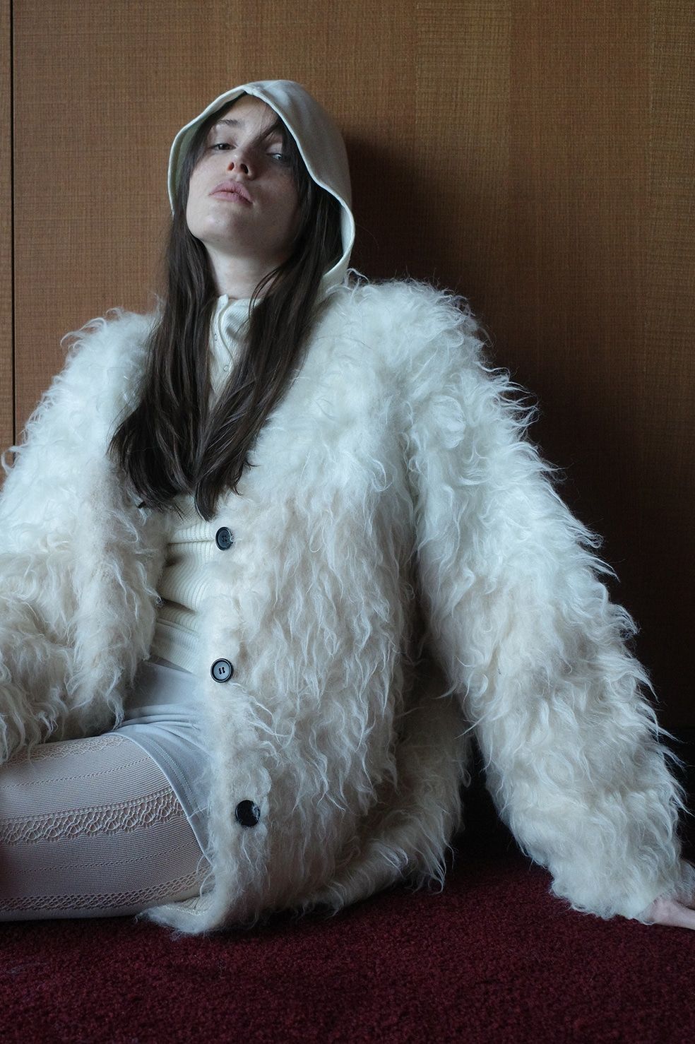 CLANE - シャギーニットカーディガン - BI COLOR SHAGGY KNIT CARDIGAN