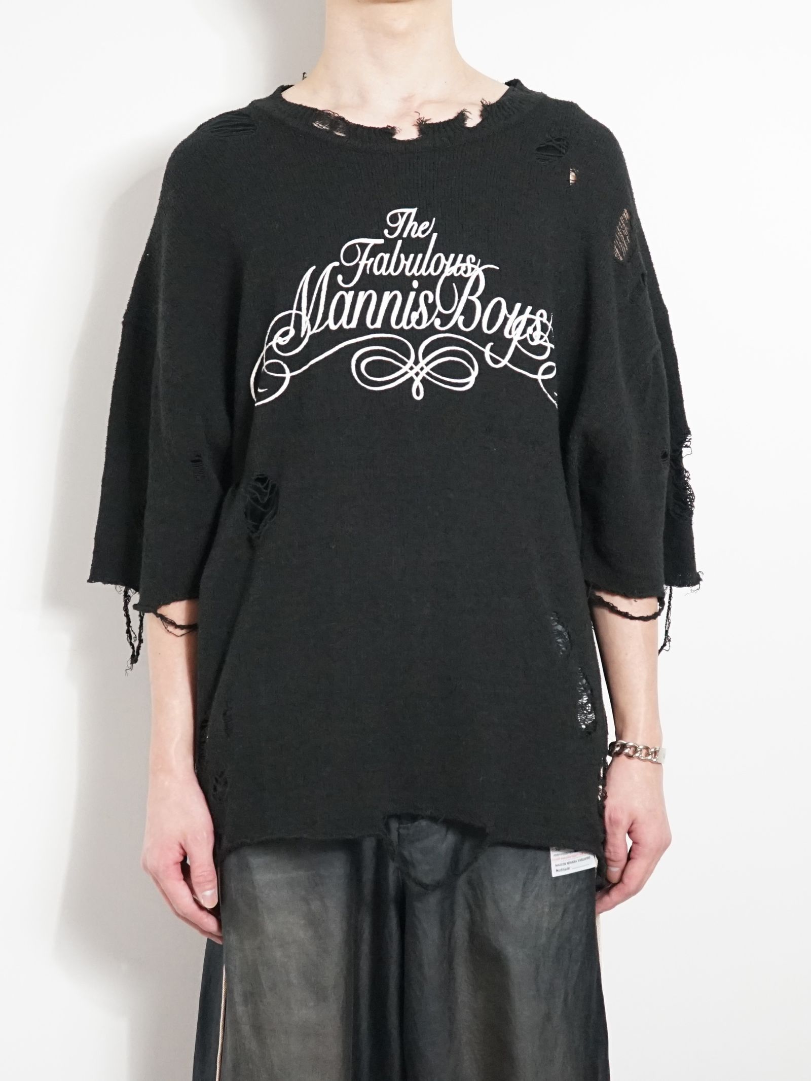 KAMIYA - ディストレスドニットティーシャツ - Distressed KNIT TEE
