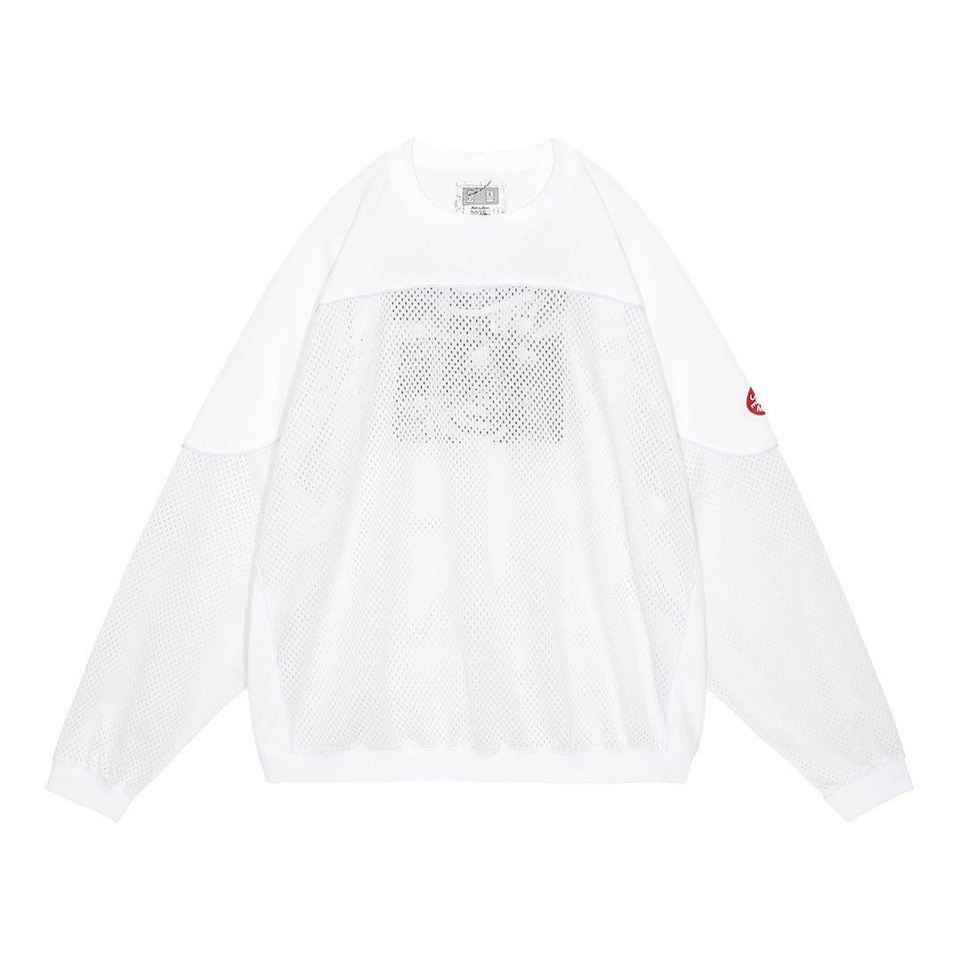 C.E - Mesh Track Crew Neck White | ALTERFATE
